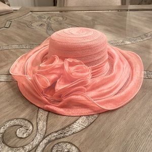 Ruffled stays up Elegant Pink Women's Hat